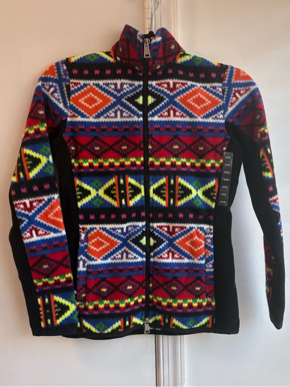 Lauren Ralph Lauren Womens XXS Multicolor Fleece Quilted Full Zip Aztec